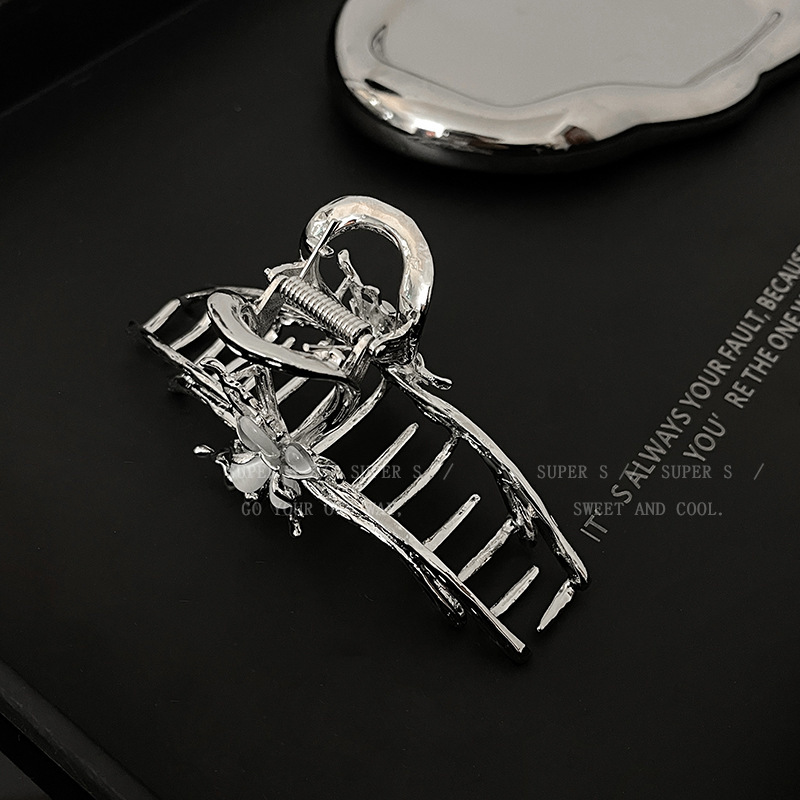 Metall bogen katzenauge stein clip weibliche Koreanische high-end-gefühl clip kopfschmuck haarnadel temperament zurück kopf shark clip_voghion.com