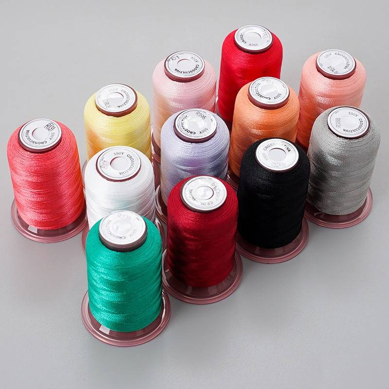 120D550 yards polyester broderitråd Håndbroderitråd 24 farvesæt_voghion.com