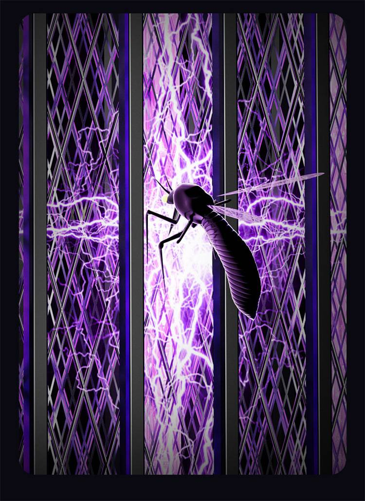 Lampe anti-moustiques électrique rechargeable – Lampe anti-insectes UV intérieure/extérieure avec technologie d'attraction automatique – Piège à insectes portable_voghion.com