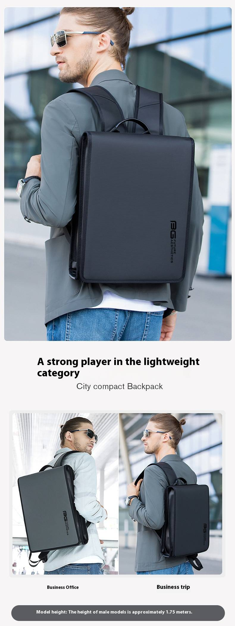 Men's Backpack Waterproof Business Commuting Computer Leisure Backpack College Student Backpack_voghion.com