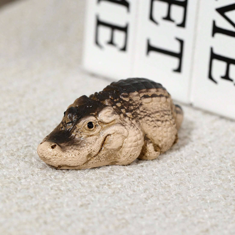 1 mini décoration crocodile pour animal de compagnie, décoration tendance, accessoires faits main pour cérémonie du thé, table à thé, décoration d'intérieur_voghion.com