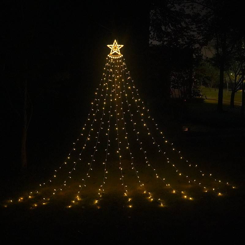 3M Waterproof Star String Lights - Remote Control LED Fairy Lights For Christmas Garden Decor (200 LEDs, IP43, ABS, Warm White/Multi-Color)_voghion.com