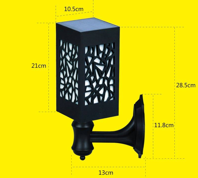 Luci da parete per esterni alimentate a energia solare, luci da giardino, luci a colonna quadrate impermeabili per cortili, ville e vialetti_voghion.com