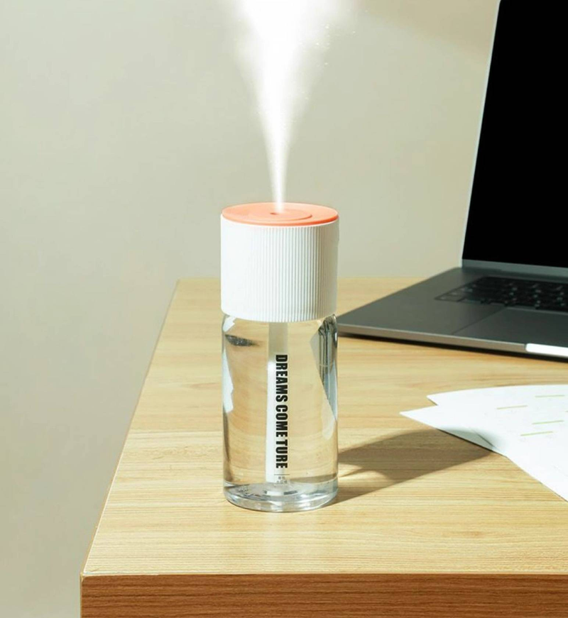 Compact USB Humidifier For Home, Office & Car - Ultra-Quiet Ultrasonic Air Moisturizer With Aromatherapy Function_voghion.com