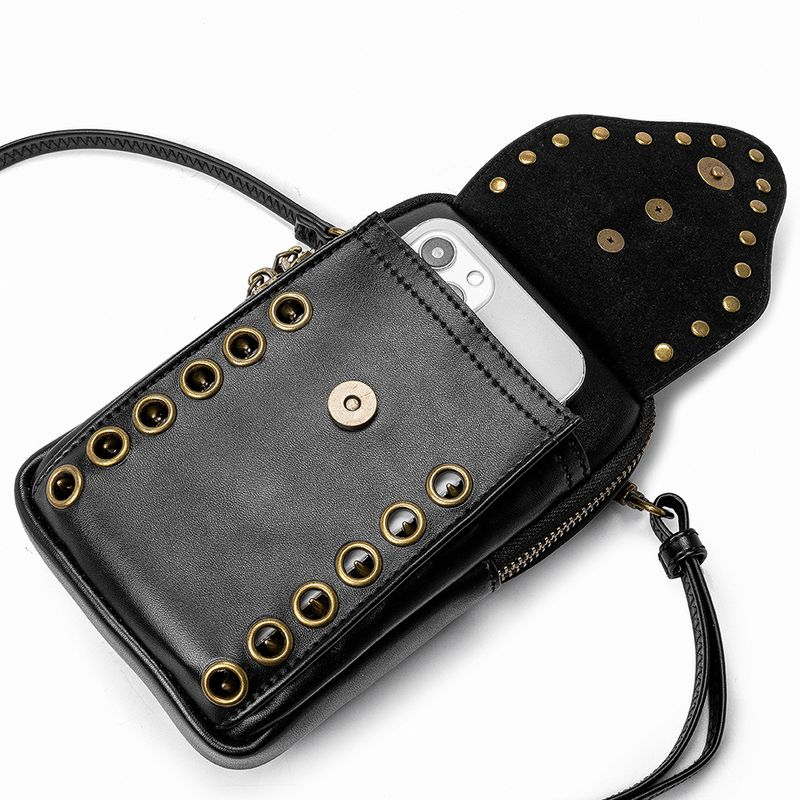 Chongsukei Nuova borsa da donna con tracolla e rivetto a forma di teschio, per telefono all'aperto, con design personalizzato e versatile_voghion.com