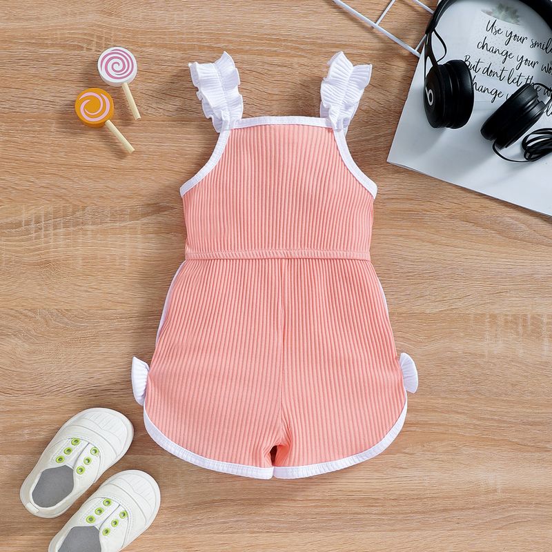 Treasure salary children's clothing letter puppet lace suspender bow shorts crawling clothes sports cute_voghion.com