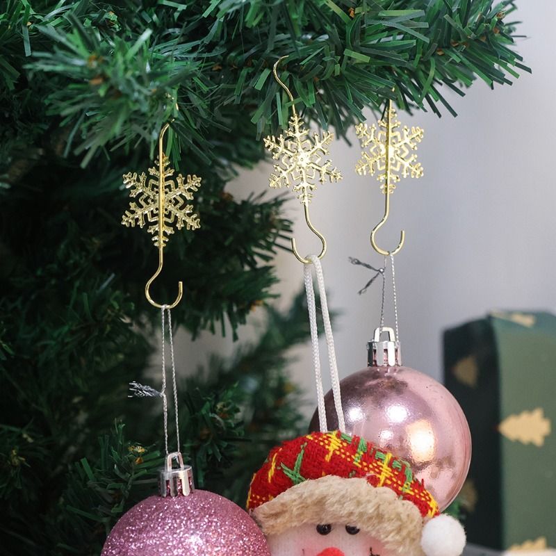 Crochets de suspension pour décorations de sapin de Noël en acier inoxydable, support pour boules de Noël, décorations pour Noël et le Nouvel An_voghion.com