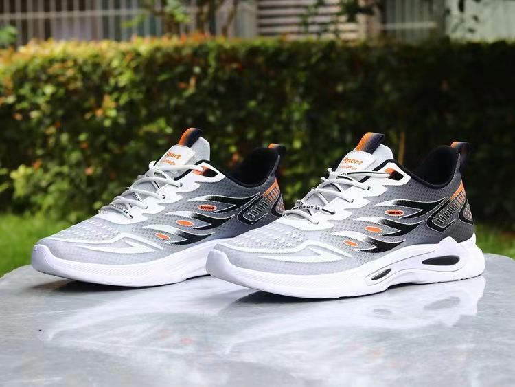 Ice Silk Mesh Men's 2025 New Korean Style Trendy Sports Student Soft Sole Running Breathable Casual Shoes_voghion.com