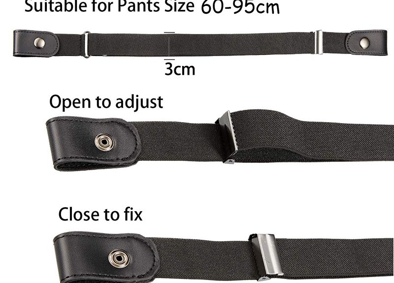 Cintura elastica elasticizzata senza fibbia per donne/uomini, senza fibbia per pantaloni jeans, abiti, senza problemi_voghion.com