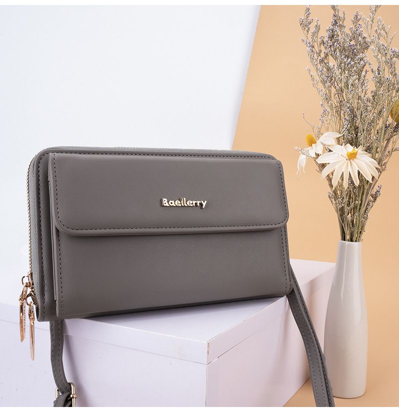 Baellerry neue frauen schulter und umhängetasche einfache einzigen reißverschluss touchscreen handy tasche brieftasche großhandel_voghion.com