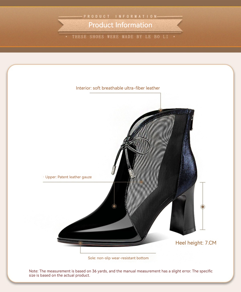 Marke True Soft Leder Sandalen Vielseitig Spitze Mesh Martin Stiefel Damen Mesh High Heels Mesh Stiefel High Heels_voghion.com