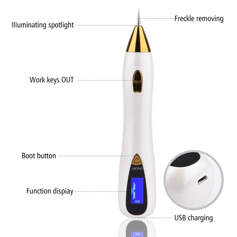A new type of laser beauty device with mole point 9-speed electric spot scanning pen, and a spotlight freckle removal_voghion.com
