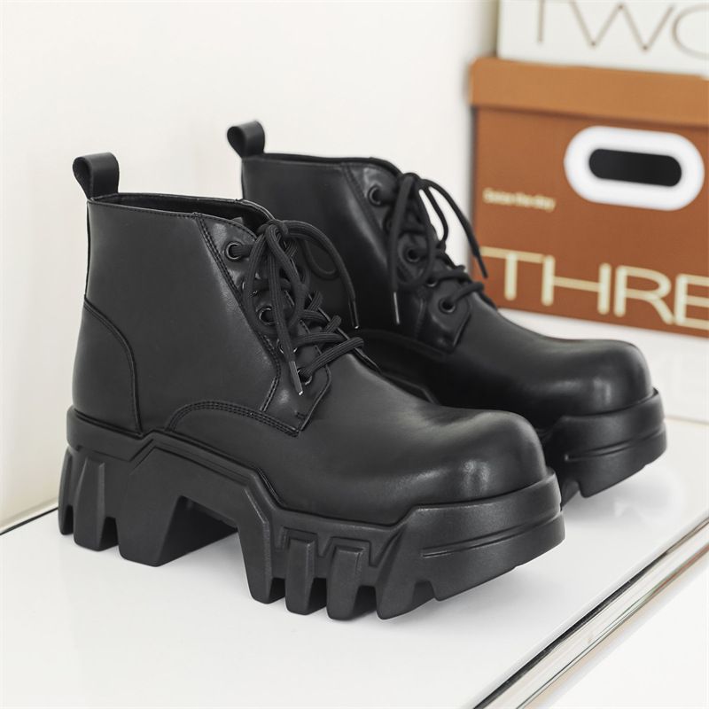 Gear Bottom Erhöhte Martin-Stiefel mit dicker Sohle Herren-High-Street-Bulldozer-Tooling-Lokomotivstiefel Derby-Stiefel mit mittlerem Kopf_voghion.com