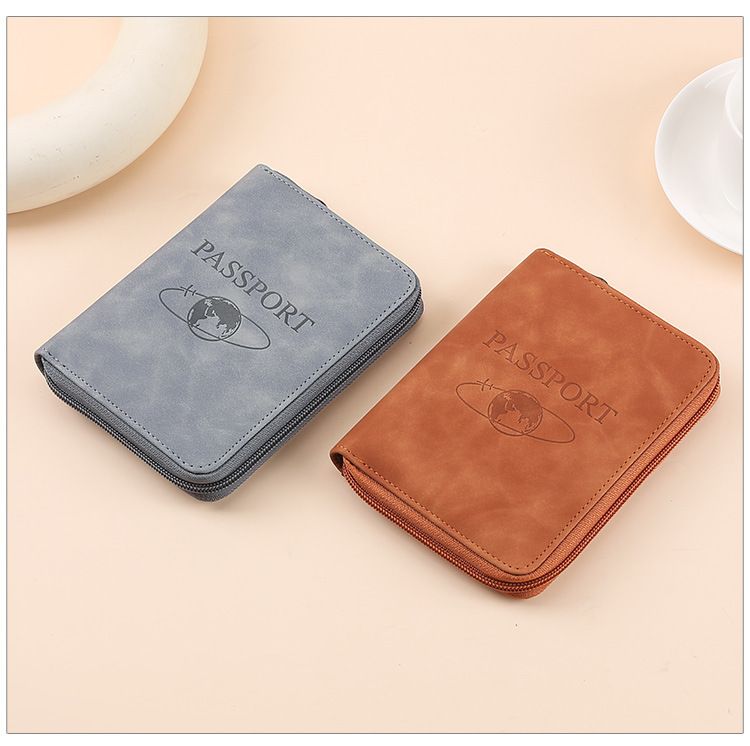 2025 New Matte RFID Anti-theft Travel Ticket Storage Wallet New Passport Bag_voghion.com