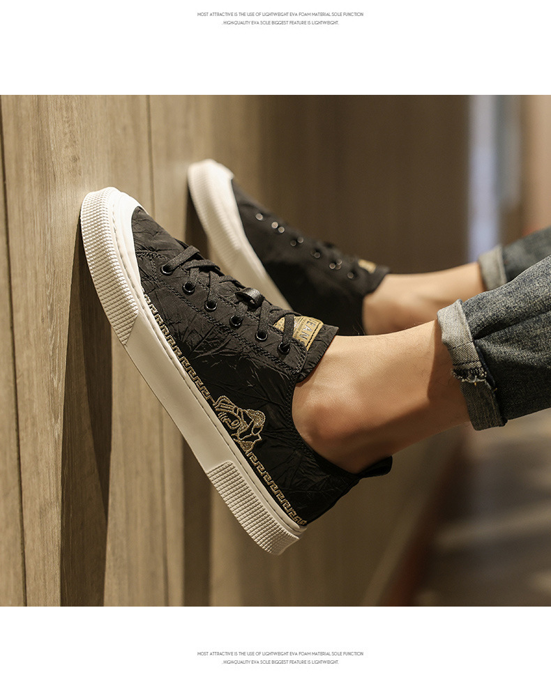Cross-border summer ice silk mesh breathable sports shoes men's flying weaving students small white shoes lazy shoes hip-hop skateboard shoes_voghion.com