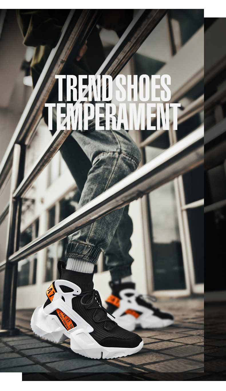 Trendy Dad 2022 Herbst Flyknit High Top Casual Sports Ultraleichte große Herrenschuhe_voghion.com