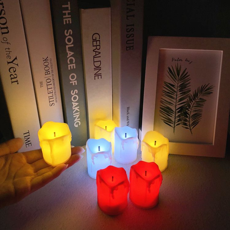 Lot de 12 bougies LED sans flamme à piles avec flammes réalistes pour décoration de Noël, de mariage, de maison_voghion.com