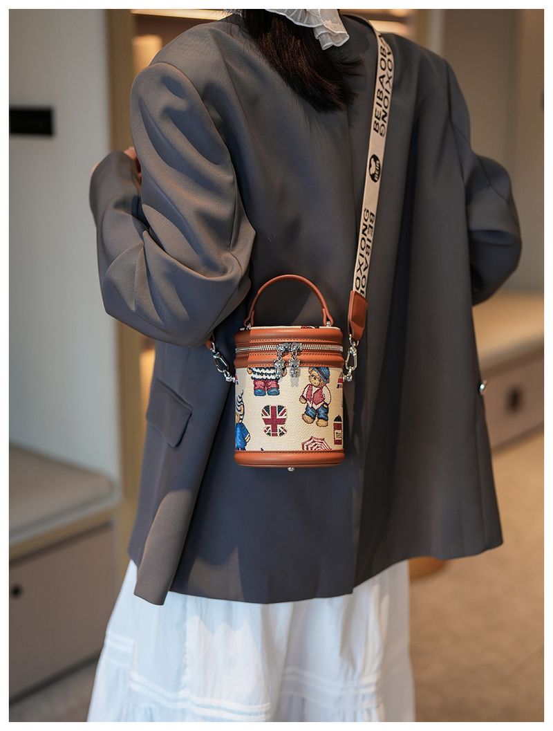 Borsa a secchiello da donna, borsa a tracolla di tendenza, borsa da pendolare alla moda_voghion.com