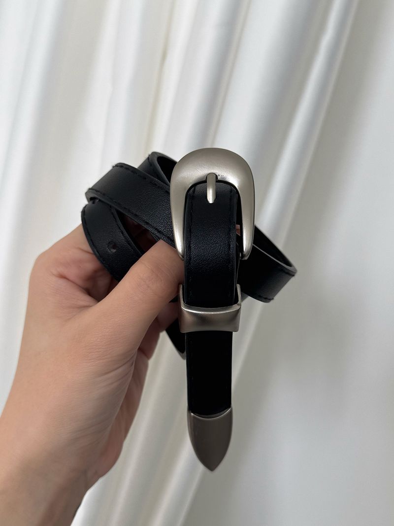 Niche Design Sense Hundred Metallic Schlichter Damen-Jeansrockgürtel_voghion.com