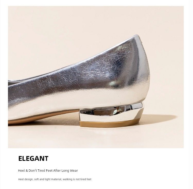 Tip In Sier Flat 2025 Novi prihod Balerinke Temperament Wild Fashion Commuter Nizka peta Not Tired Ženske čevlje_voghion.com