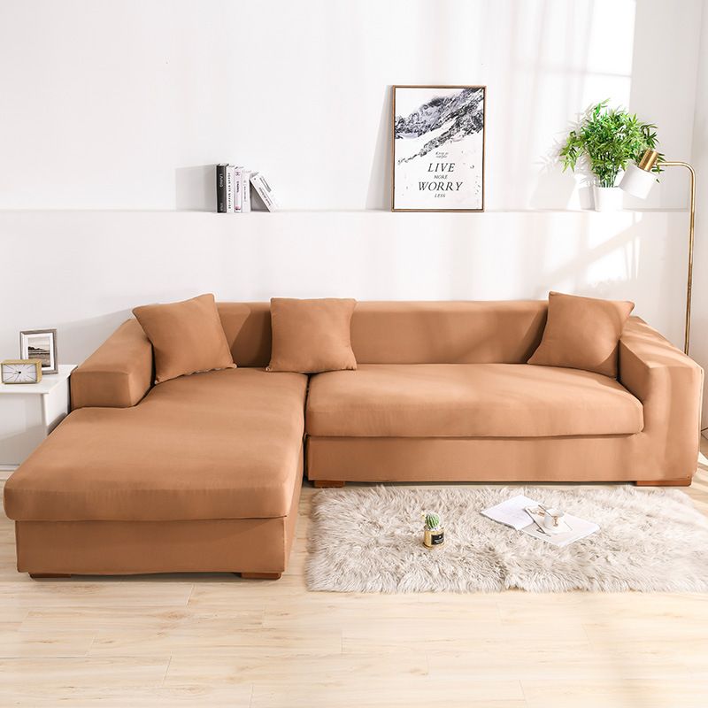 Milk silk solid color sofa cover elastic all-inclusive universal sofa cover sofa cover high gram weight non-slip wear-resistant wholesale_voghion.com