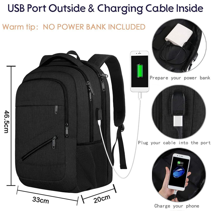 Computer-Rucksack, große Kapazität, multifunktionaler USB-Rucksack, Business-Laptop, Reise-Computertasche, Herren_voghion.com