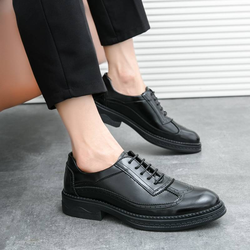 Mens Dress Shoes Formal Business Oxford Lace-up Comfortable Pointed Shoes For Men_voghion.com