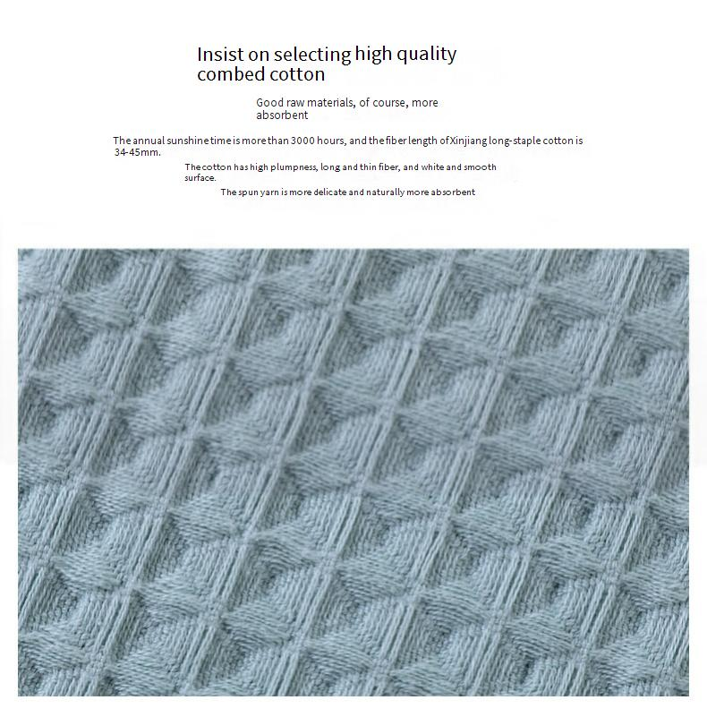 Japanse wafelgeweven katoenen badhanddoek - ultra-absorberend en snel drogend (lichtgewicht honingraatontwerp voor volwassenen)_voghion.com
