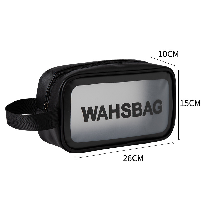 Klare, transparente Make-up-Tasche – wasserdichter Kosmetik-Organizer aus mattiertem PU mit großem Fassungsvermögen für Reise- und Schwimmutensilien_voghion.com