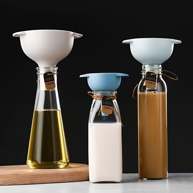1SET 4 IN 1 Multifunctional Funnel Set Kitchen Oil Leakage Liquid Dispensing Filter_voghion.com
