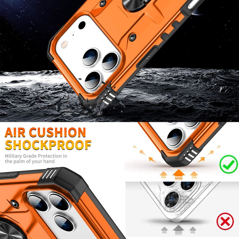 Case Max Air Armor Shockproof Magnectic Car Ring Holder Heavy Duty Protect Cover For Iphone 17 Pro Funda_voghion.com