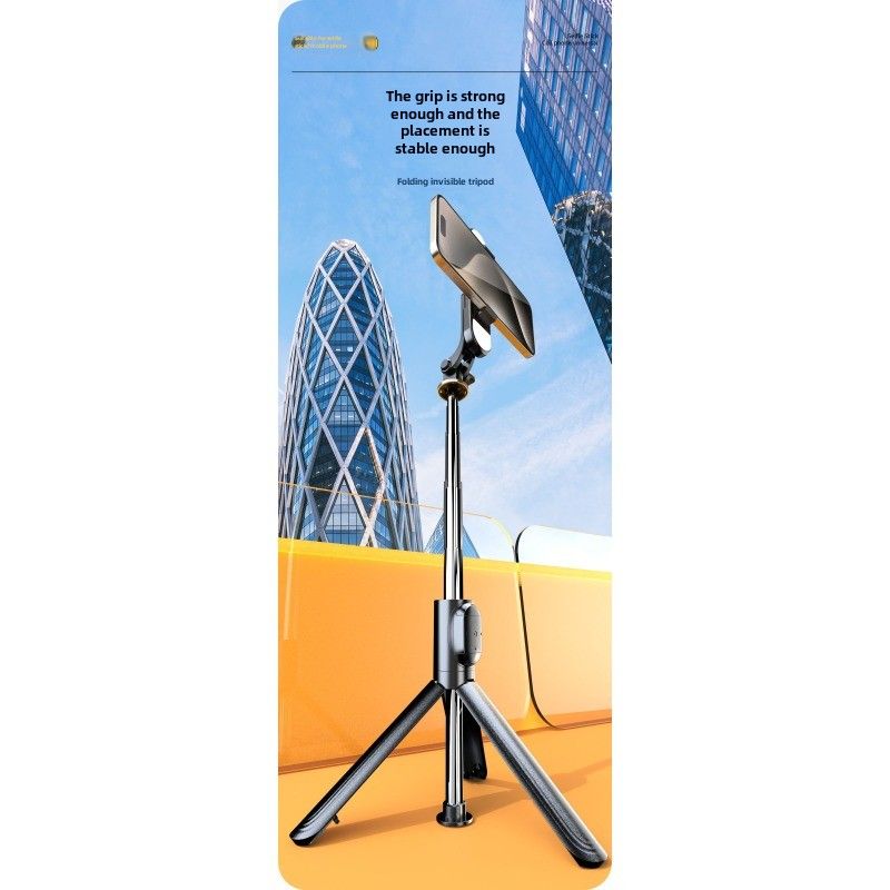 Selfie stick new mobile phone holder travel handheld multi-function live broadcast shooting portable universal bluetooth vlog mini_voghion.com