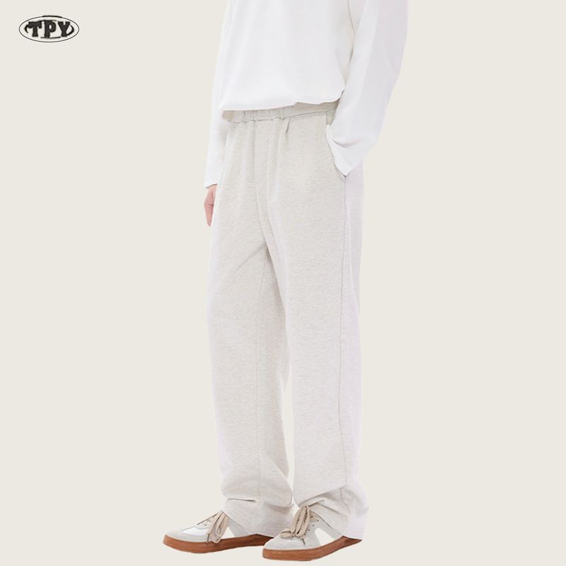 Men's Casual Jogger Pants With Drop Crotch & Tapered Leg - Soft Cotton Blend Sweatpants For Streetwear & Lounge Wear (Grey)_voghion.com