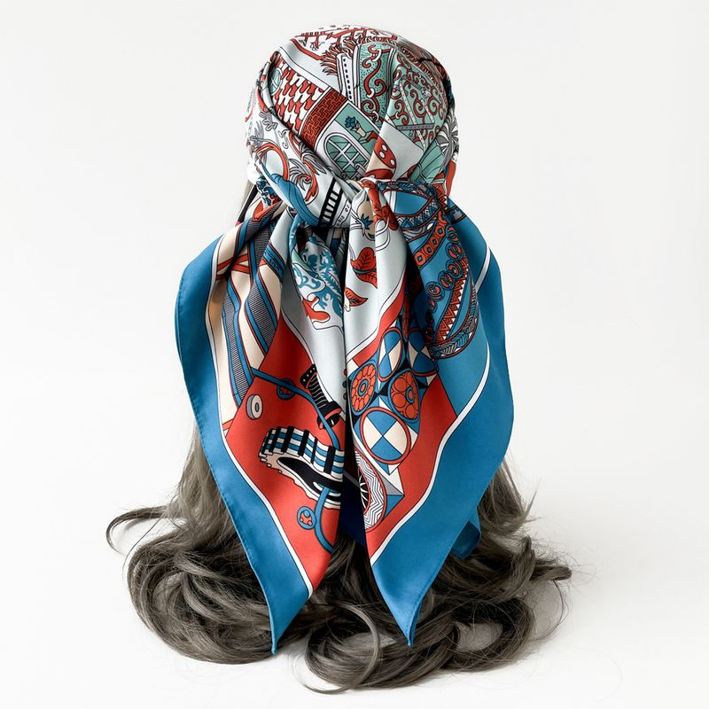 Sciarpa scialle in seta sintetica Silk 90 con effetto di alta qualità, per legare i capelli, leggera, traspirante e morbida_voghion.com