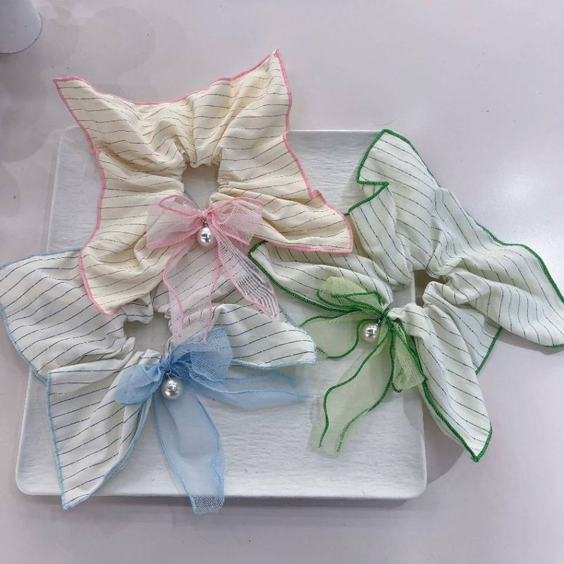 Clash Striped Bear Hair Curls, accessori multifunzionali per capelli con coda di cavallo alta e chignon legato per ragazze carine_voghion.com