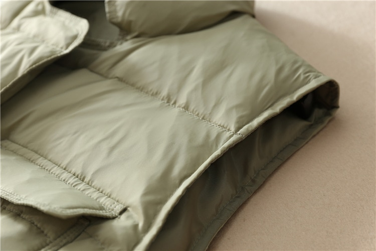 2023 New Light Down Vest Women Gilet corto Gilet caldo leggero antivento Cappotto da donna in piumino d'anatra bianco_voghion.com