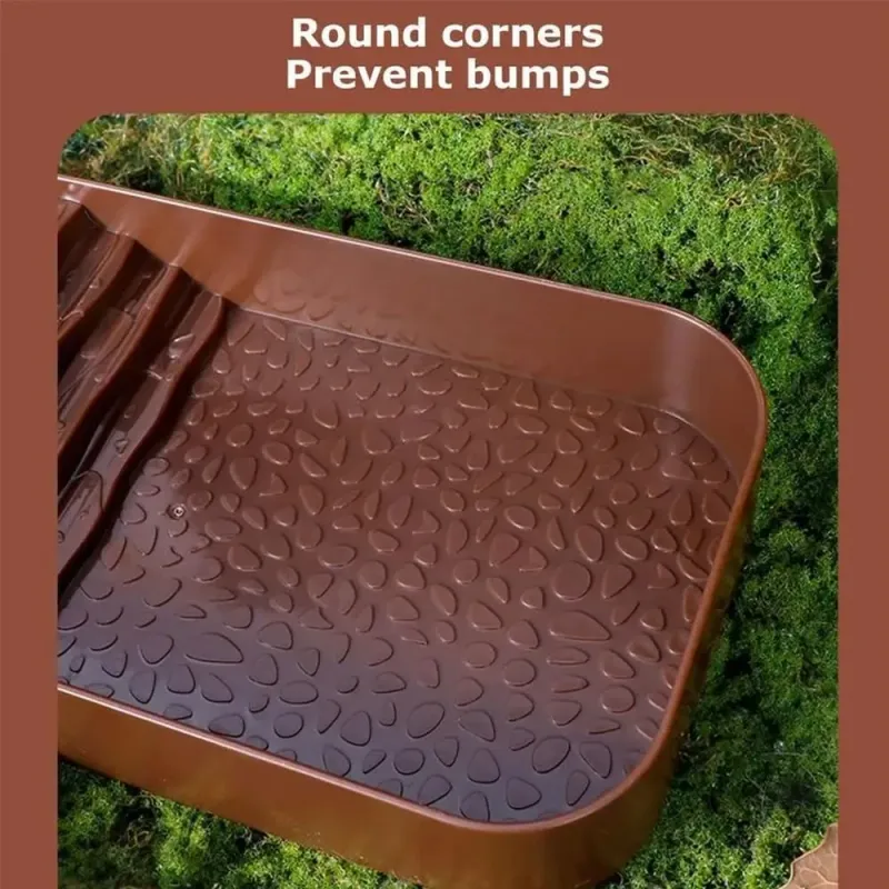 Reptile Slope Water Bowl And Plate Reptile Bath Pool Feeding Plate Slope Aquarium Decoration Gecko Snake Turtle Lizard Bath_voghion.com