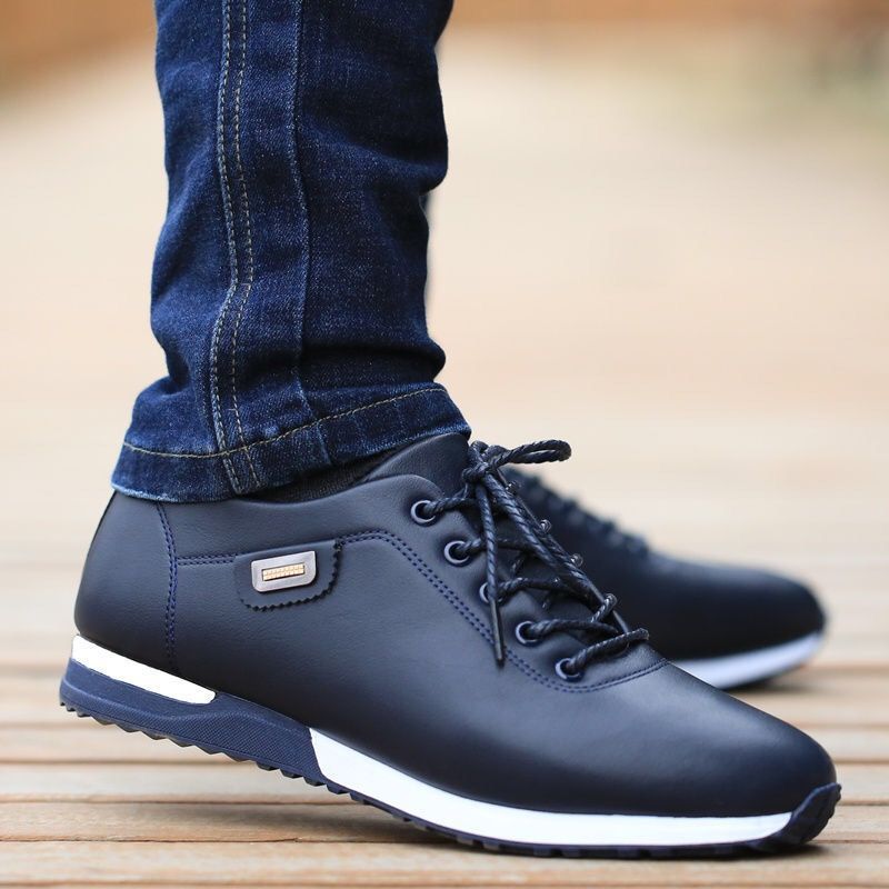 Unschlagbare Qualität Frühling Koreanische Version, lässige wasserdichte Sport atmungsaktive Board junge Lederschuhe, Herrenschuhe_voghion.com