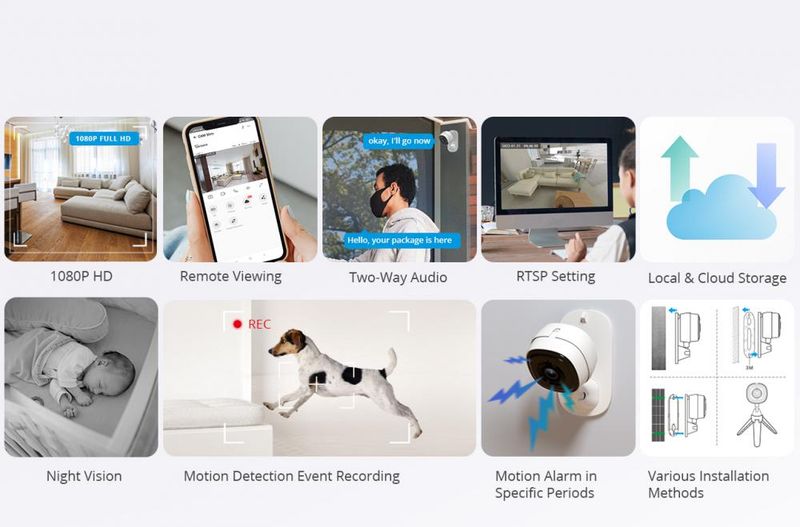 Wholesale Sonoff CAM Slim WiFi Smart Security Camera 1080P HD Motion Alarm Two-Way Audio Scene kage Alexa Google Home_voghion.com