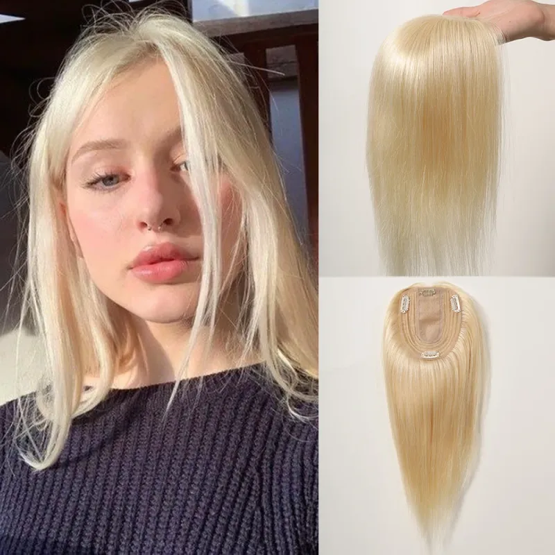 Topper per capelli umani castano chiaro per donne con capelli radi_voghion.com