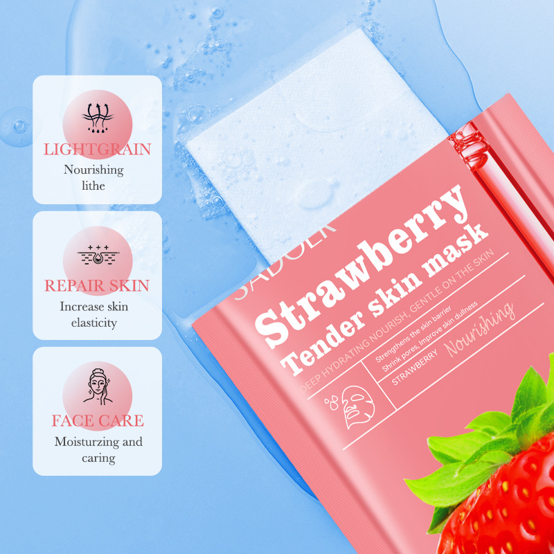Maschera viso idratante e ammorbidente e nutriente alla fragola SADOER_voghion.com