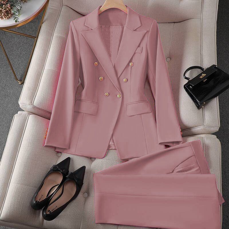 Women's Clothing Spring Red Suit Jacket Women's New Professional Temperament Commuter Small Fashion Suit Set_voghion.com