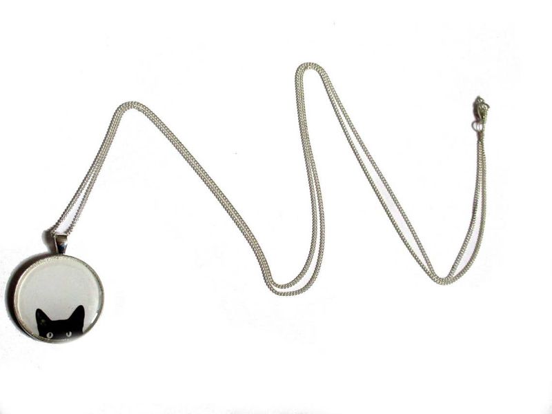 Colliers Collier chat voyeur Bijoux chat_voghion.com