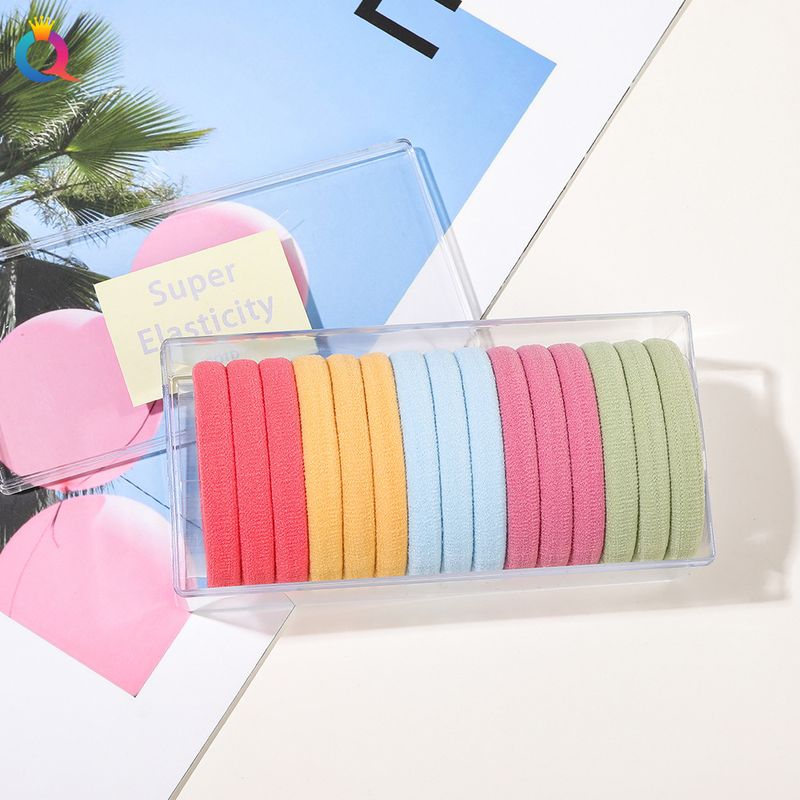 Set di elastici per capelli morbidi ed eleganti - Confezione da 15 pezzi con elevata elasticità, delicati sui capelli, colori alla moda per donne e ragazze_voghion.com