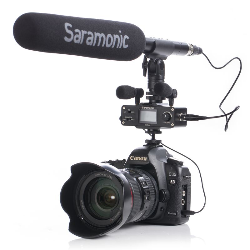 Saramonic SR-XM1 3.5mm TRS Plug and Play Microphone for DSLR Cameras Camcorders Audio Mixer Recorder Zoom Live Streaming_voghion.com