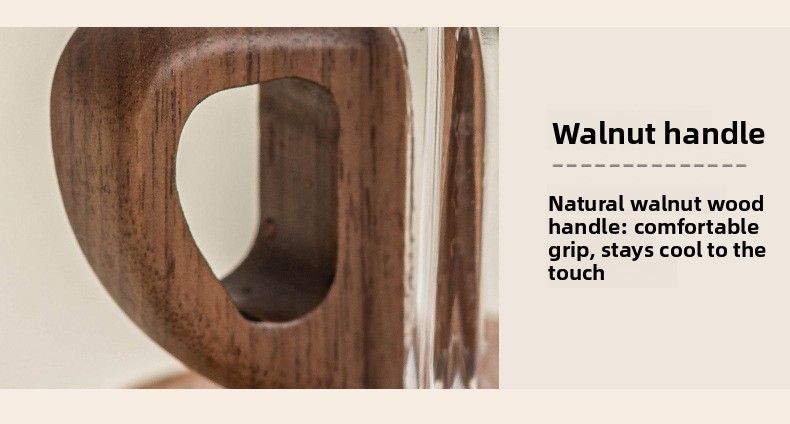 Cross-Border Hot Selling Preferred Glass Coffee Set With Wooden Handle Holder Insulated Cup Wholesale_voghion.com