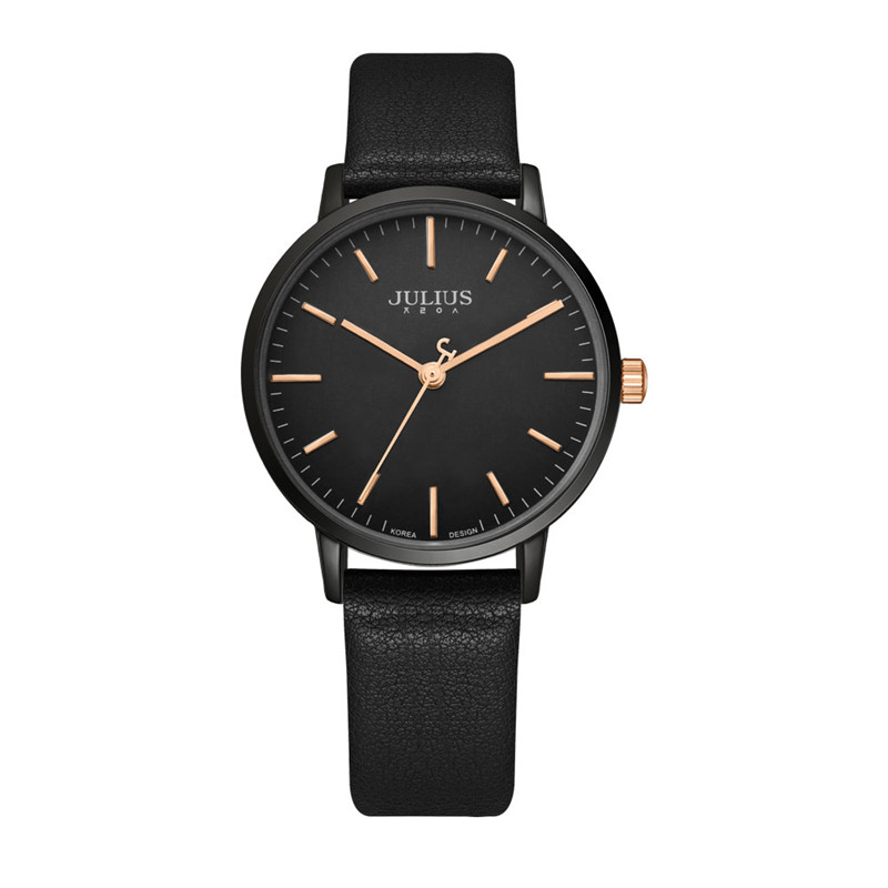 Regalo elegante e alla moda Ladies Student Cinturino in pelle di alta qualità Orologio casual da lavoro rotondo vintage al quarzo impermeabile_voghion.com