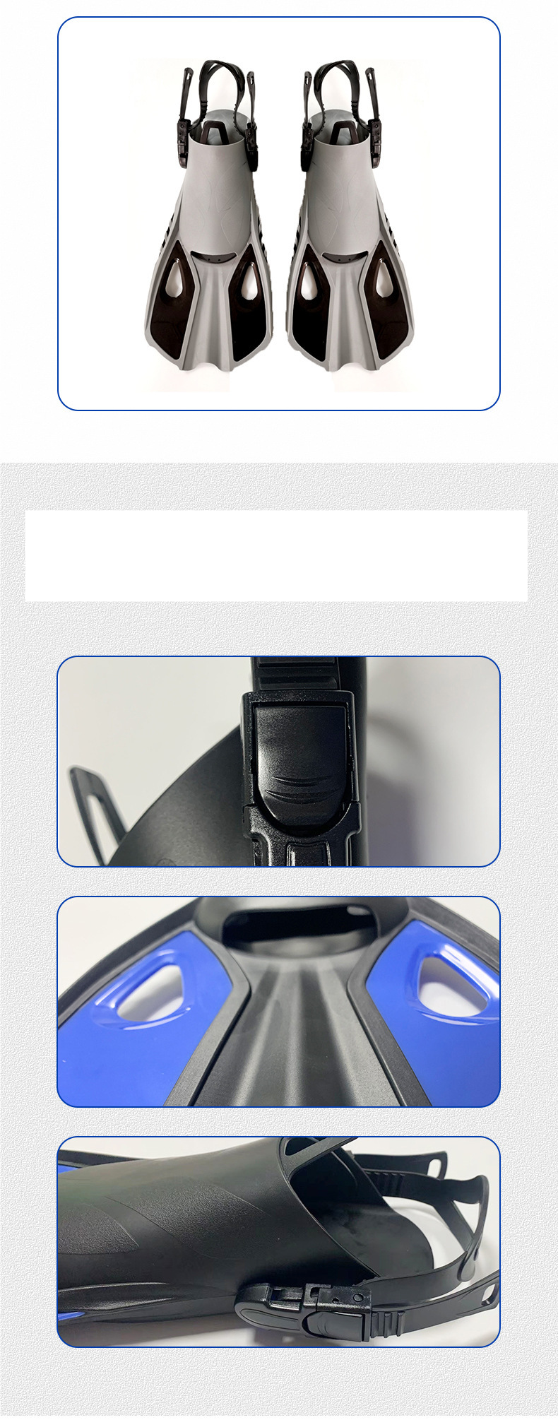 Nuove pinne per immersione professionali in silicone regolabili per il nuoto, addestramento per immersioni professionali, attrezzatura per lo snorkeling, fornitura di specchi incrociati_voghion.com