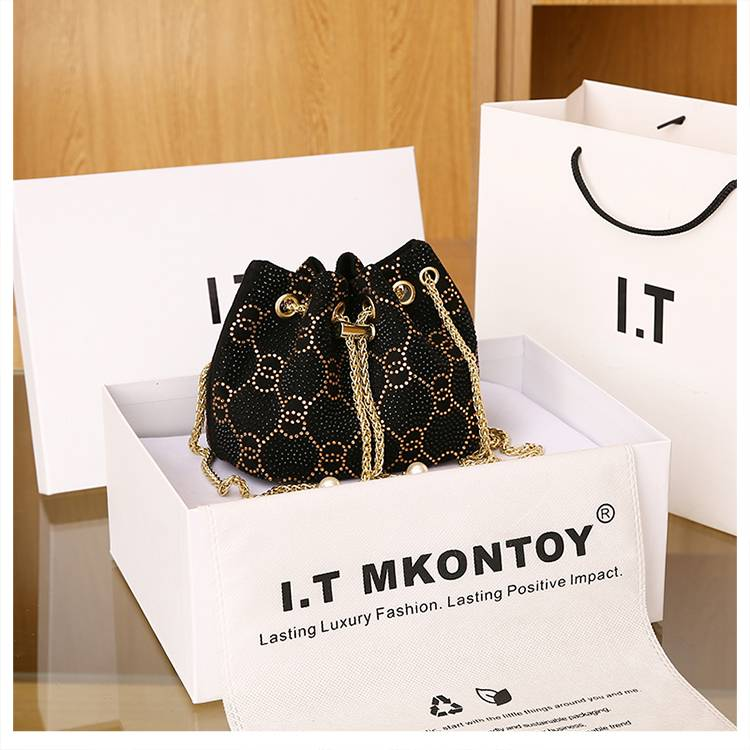 2024 New Women's Bag: Elegant and High-End Solid Color Sequin Crossbody Shoulder Handbag, Evening Bag_voghion.com