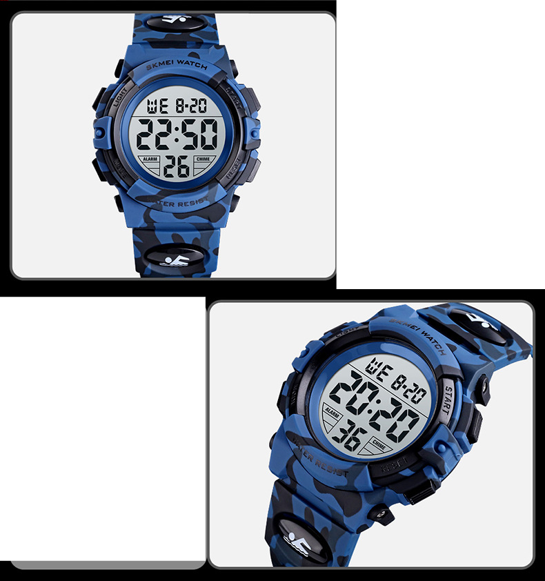 Orologio per bambini Orologio elettronico Orologio elettronico di alto livello per studenti, sport all'aria aperta, luce LED colorata_voghion.com